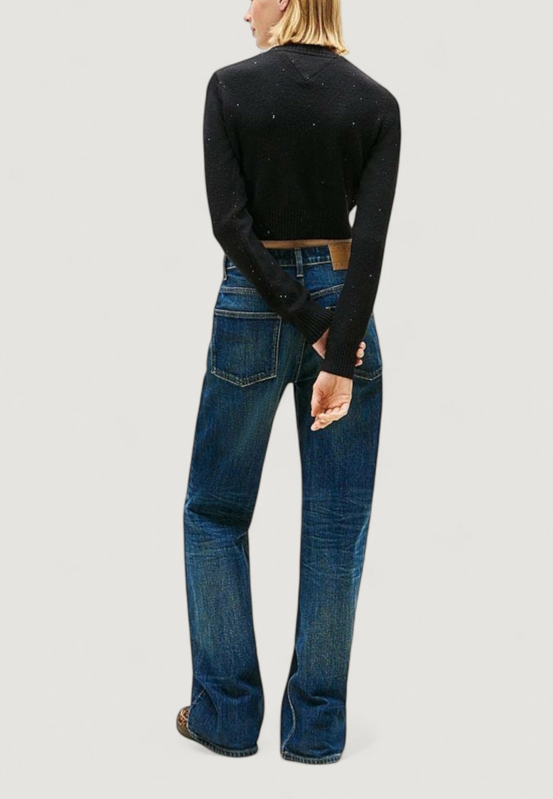 Maglione Tommy Hilfiger Jeans tjw sparkle flag swe Nero - Foto 4