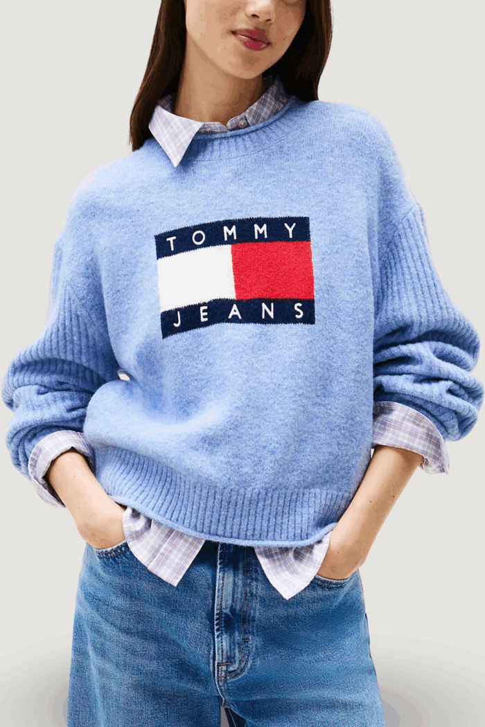 Maglione Tommy Hilfiger Jeans tjw melange flag swe Viola