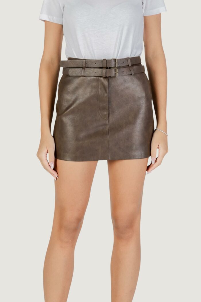 Minigonna Only onljasmin faux leather skirt cc otw Marrone