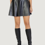 Minigonna Only onluna faux leather flared skirt otw Nero - Foto 1