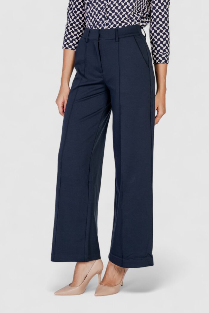 Pantaloni a palazzo ICHI ihkate sus office wid Blu