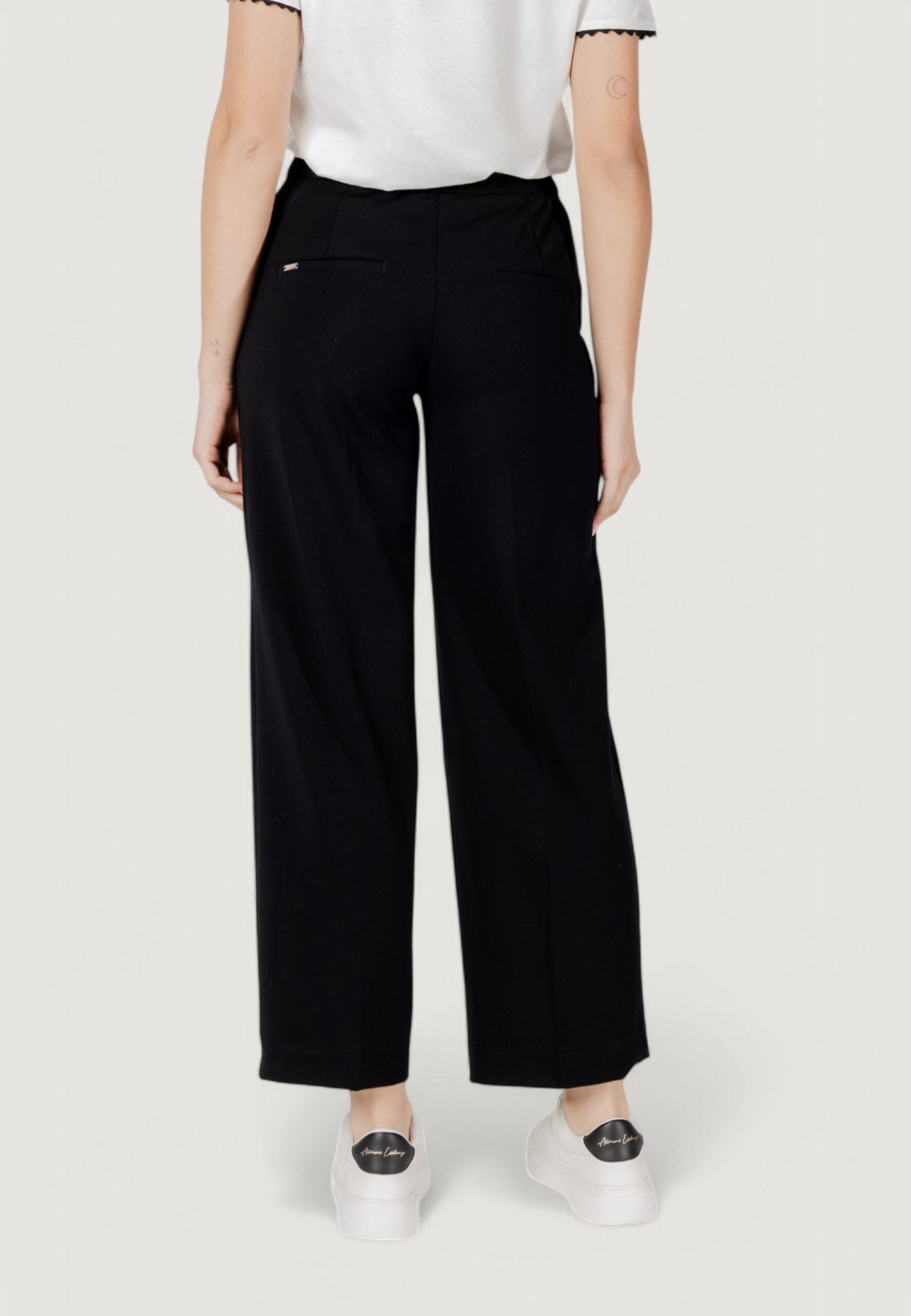 Pantaloni a palazzo Street One front pocket straight leg hw p Nero - Foto 4