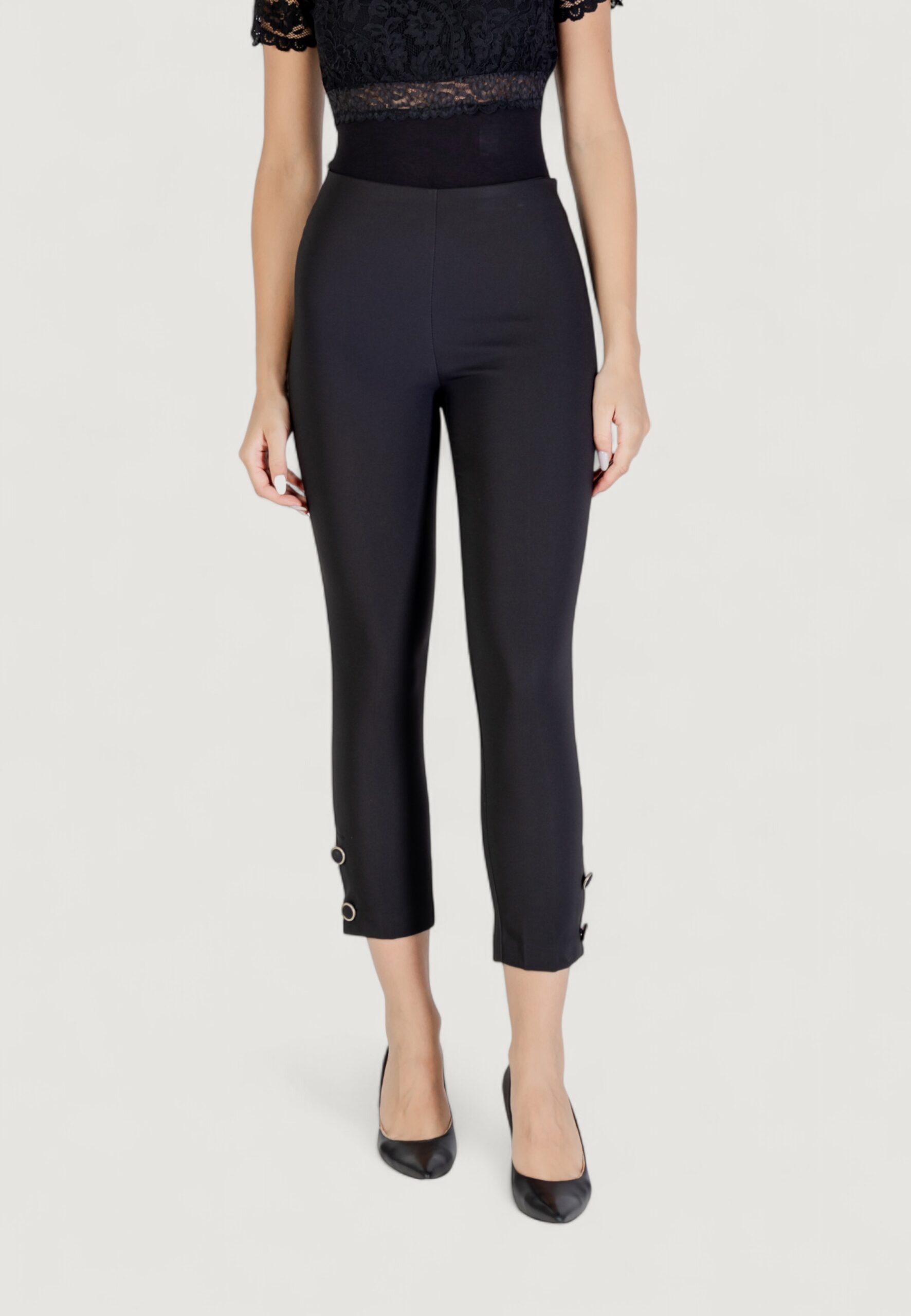 Pantaloni a sigaretta Rinascimento Nero - Foto 1