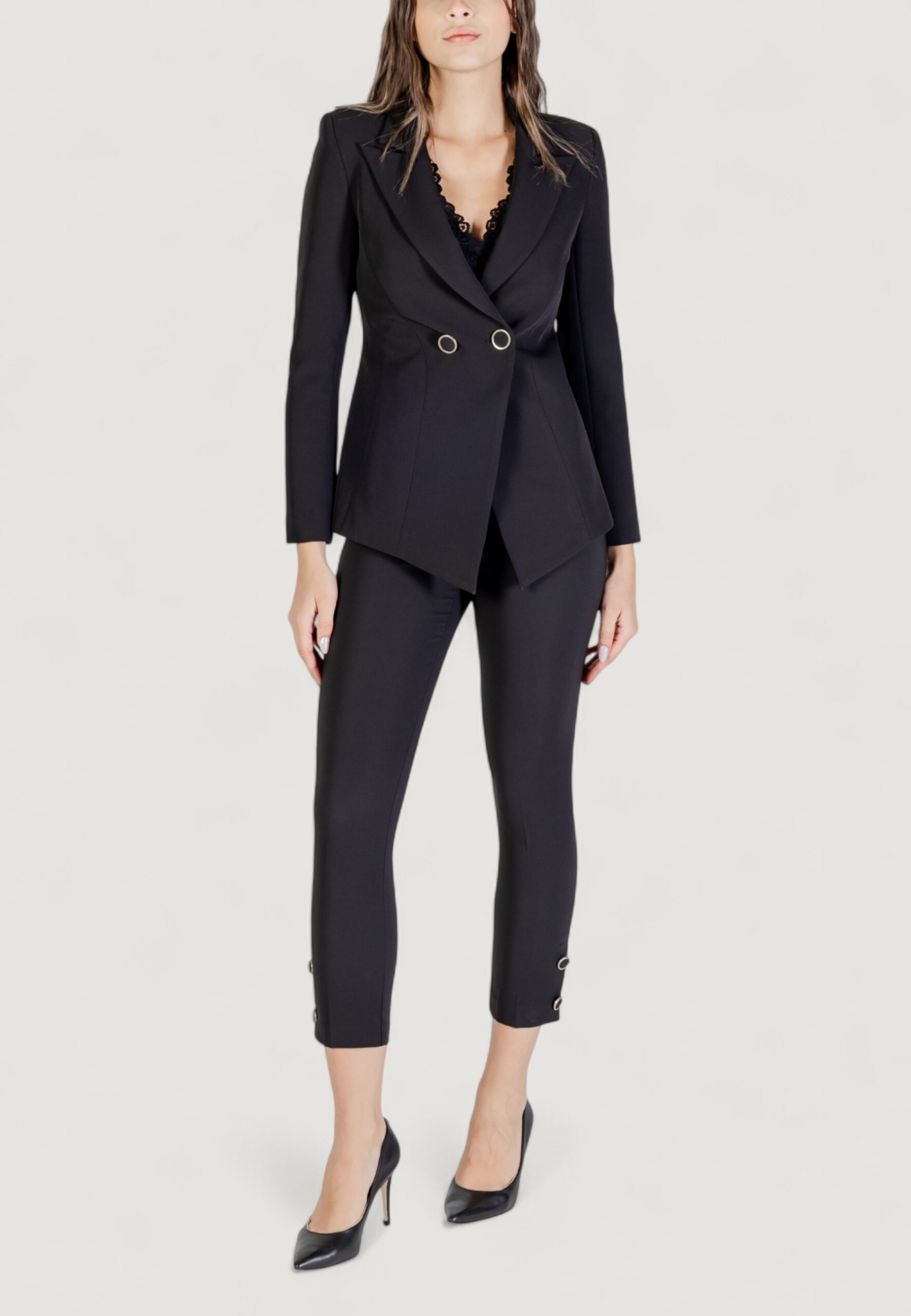 Pantaloni a sigaretta Rinascimento Nero - Foto 2