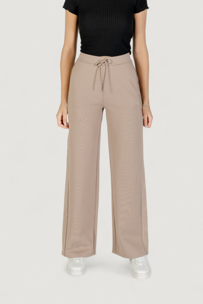 Pantaloni bootcut Guess Active octavia wide leg pants Taupe