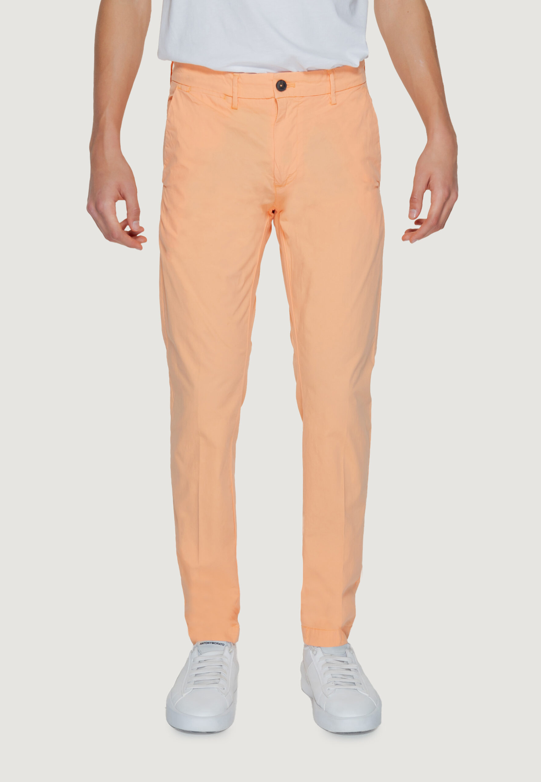 Pantaloni Borghese chino todi Pesca - Foto 1