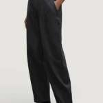 Pantaloni regular Street One straight leg_belt button Nero - Foto 1