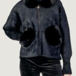 Pelliccia ecologica AYFEE giacca collo pelliccia Nero - Foto 1