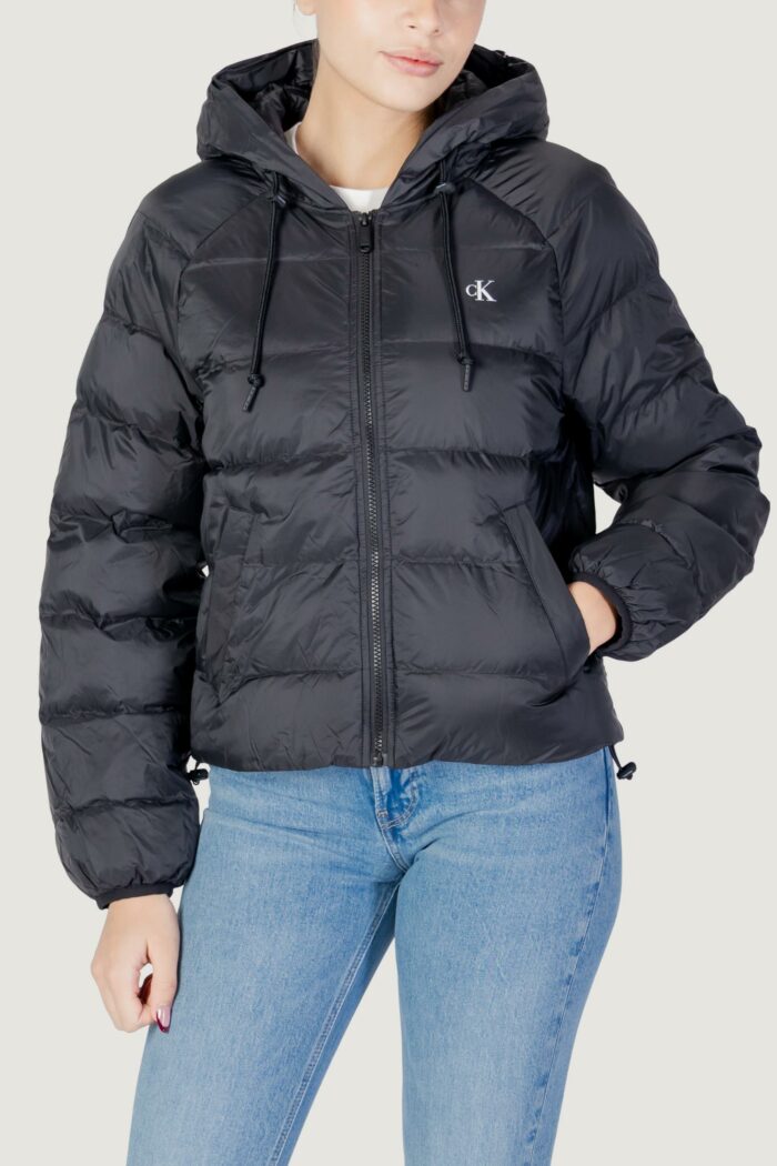 Piumino Calvin Klein Jeans lightweight logo puf Nero
