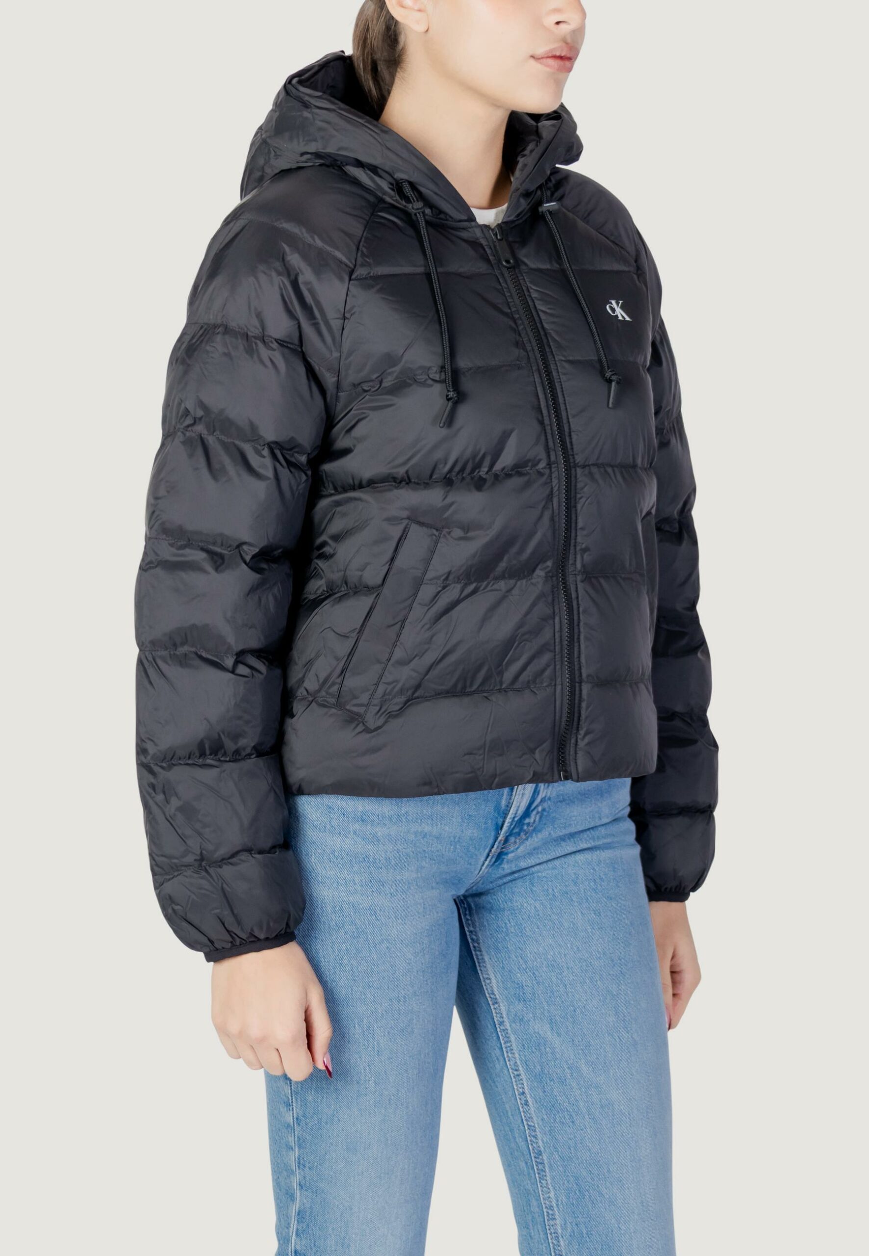 Piumino Calvin Klein Jeans lightweight logo puf Nero - Foto 4
