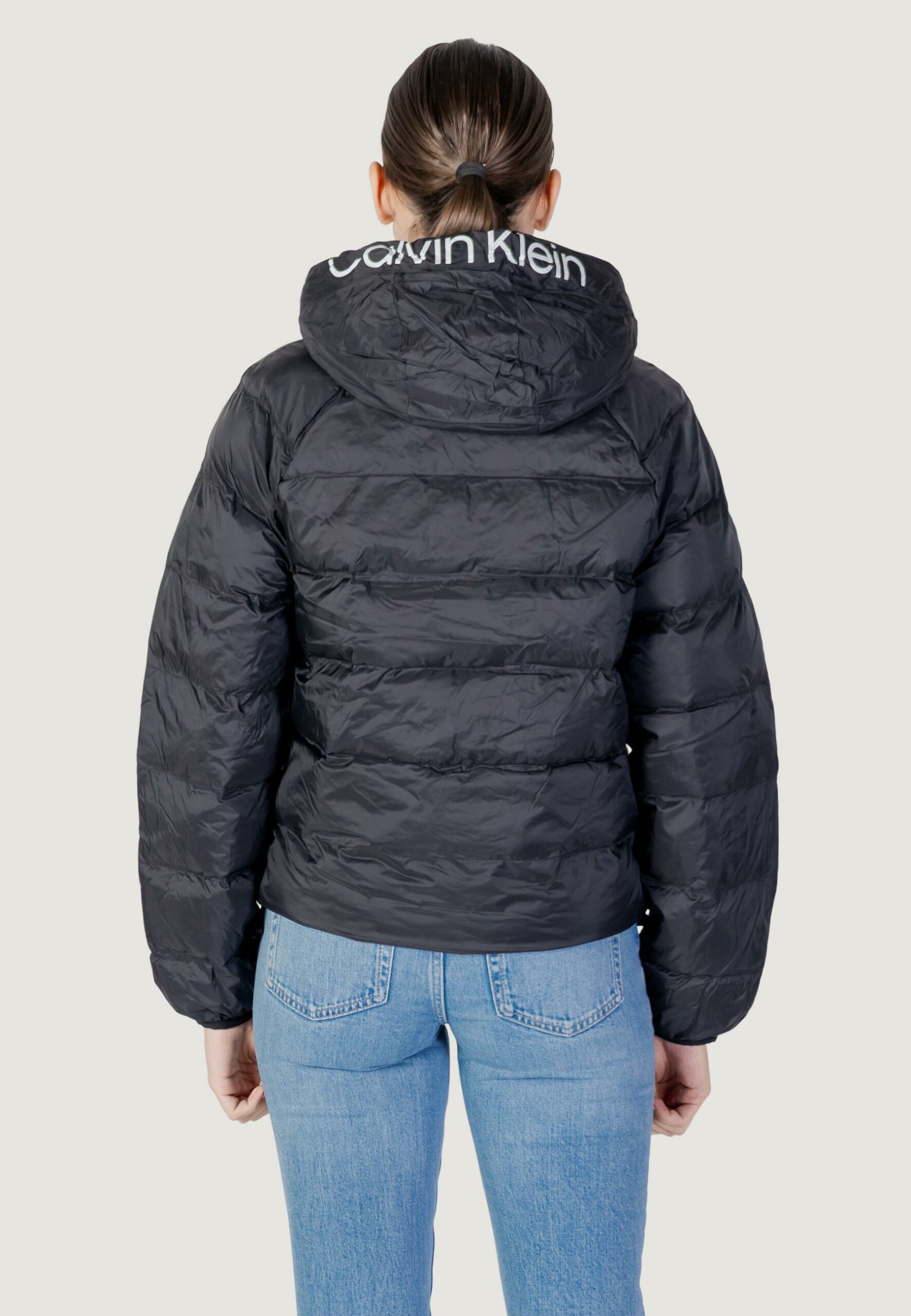 Piumino Calvin Klein Jeans lightweight logo puf Nero - Foto 5