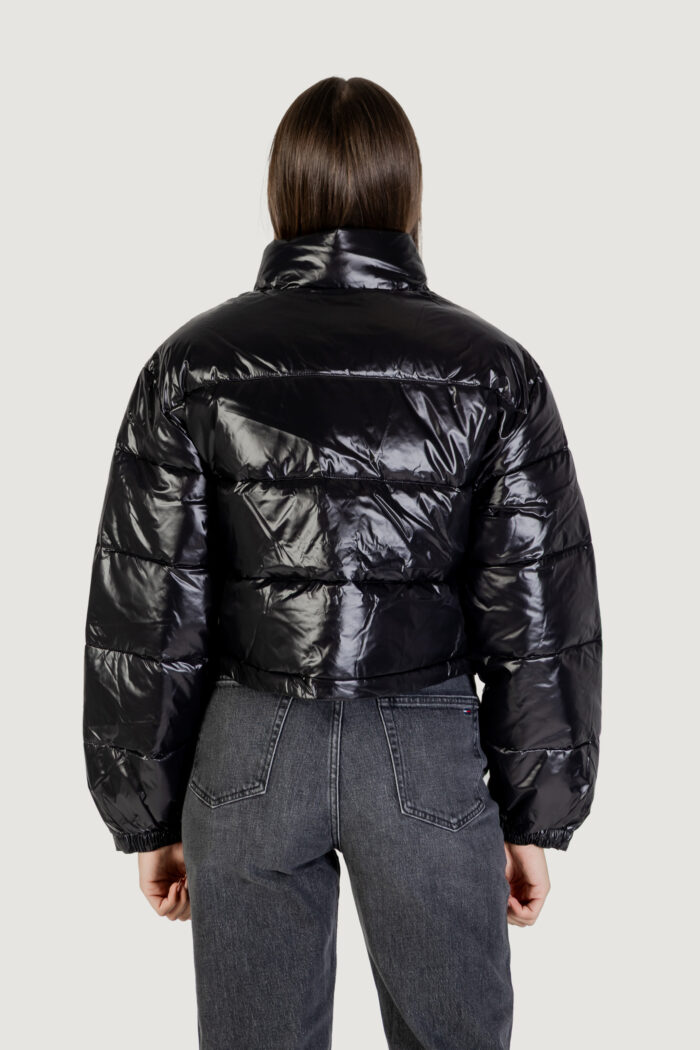 Piumino Calvin Klein Jeans shine crop puffer ja Nero