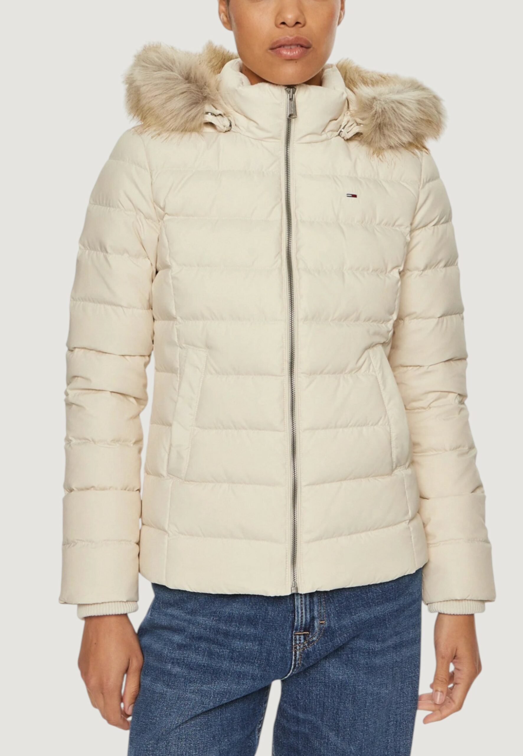 Piumino Tommy Hilfiger Jeans tjw basic Panna - Foto 1