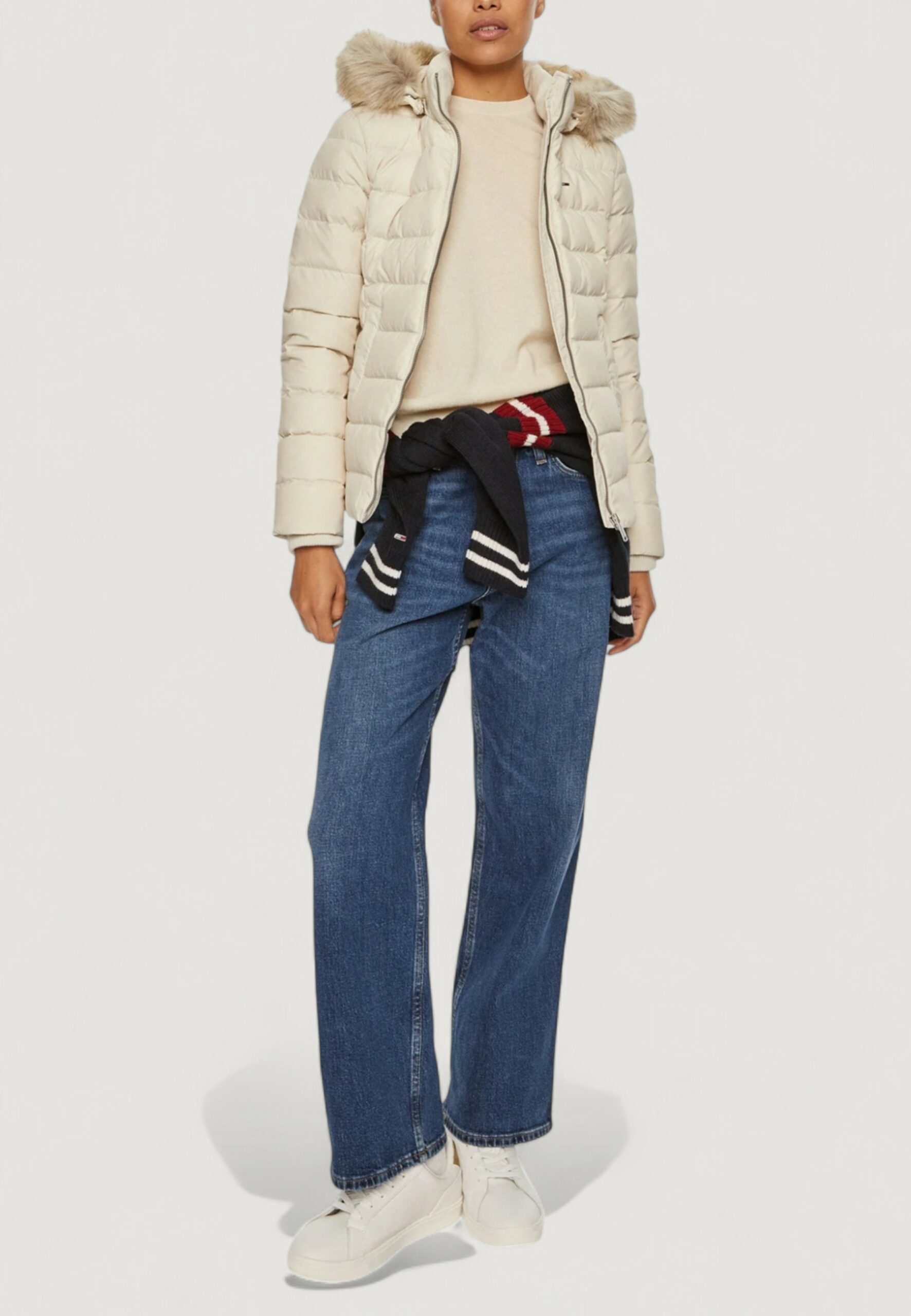 Piumino Tommy Hilfiger Jeans tjw basic Panna - Foto 2