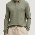 Polo manica lunga Tommy Hilfiger 1985 regular ls polo Verde - Foto 1