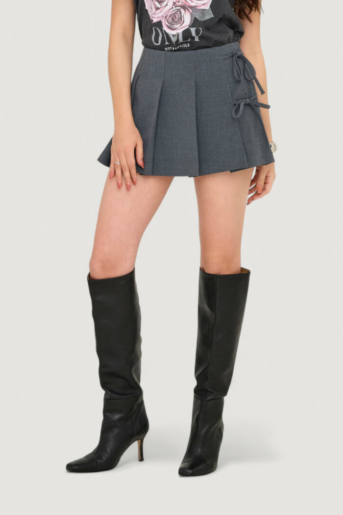 Shorts Only onlmelanie mw pleat tie skort tlr Grigio Scuro
