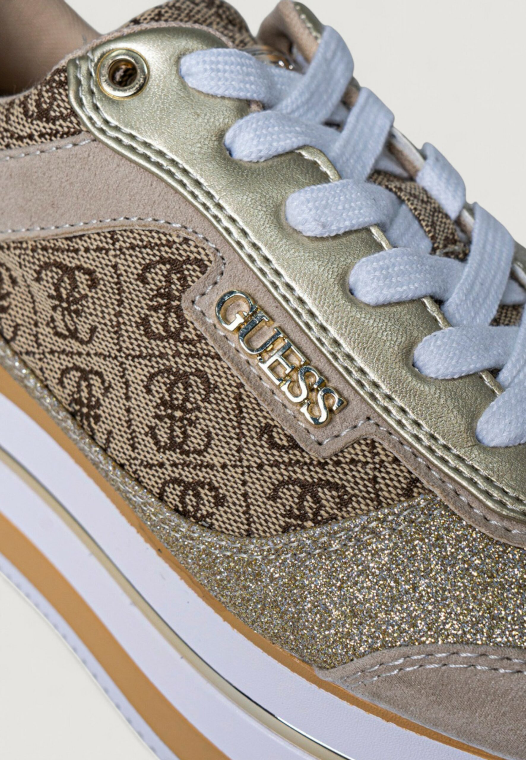 Sneakers Guess hansin - imballo originale danneggiato - prodotto integro Beige - Foto 5