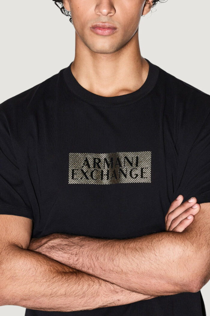 T-shirt Armani Exchange Black gold