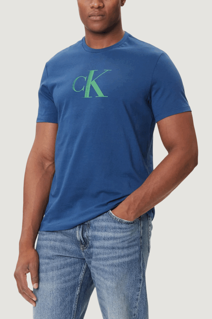 T-shirt Calvin Klein Jeans ss center monogram e Blue scuro