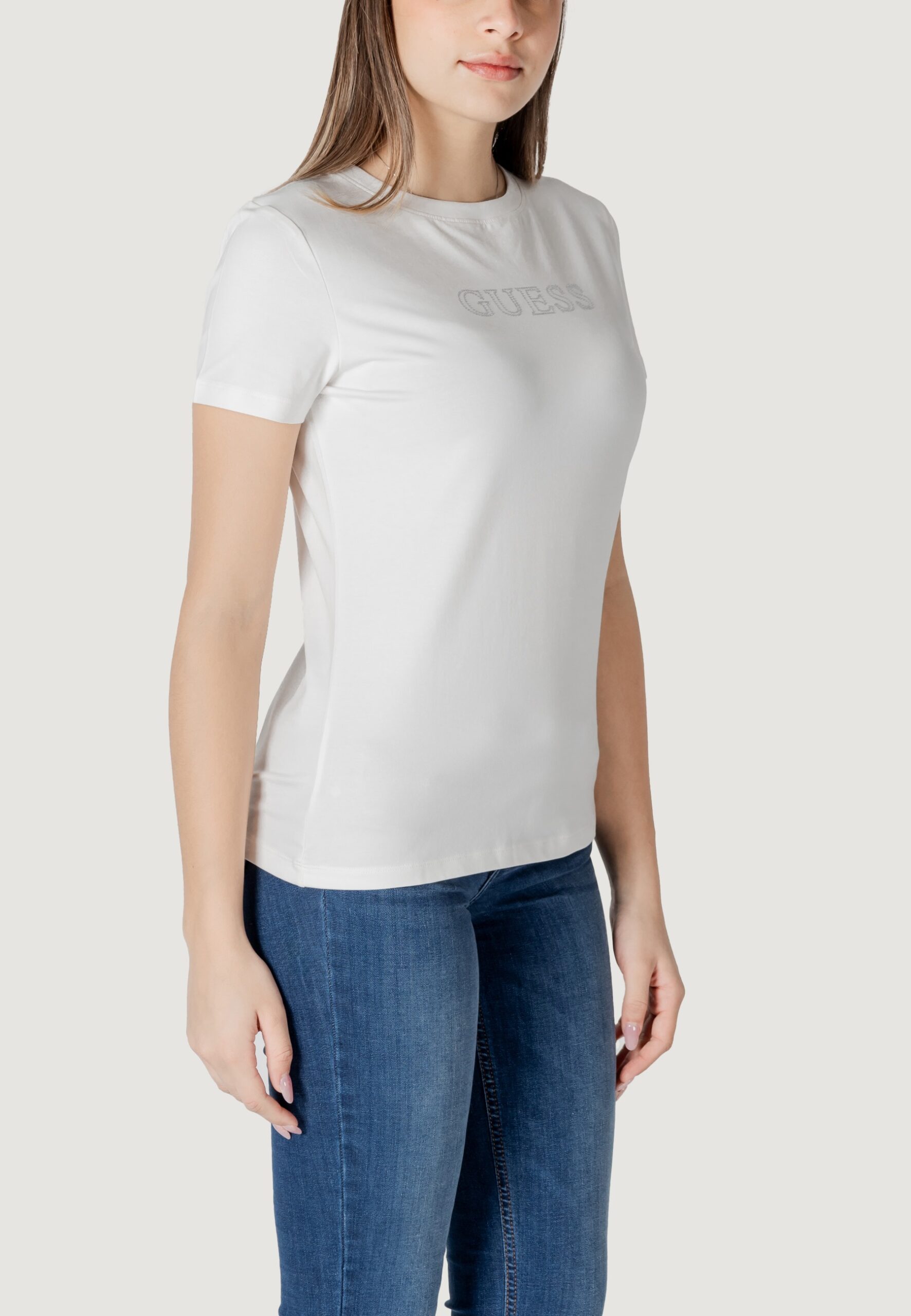 T-shirt Guess Active briana ss Bianco - Foto 3