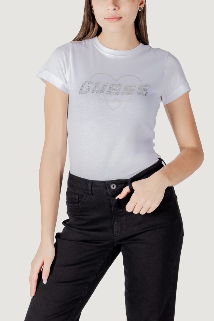 T-shirt Guess Active narciso cn Bianco