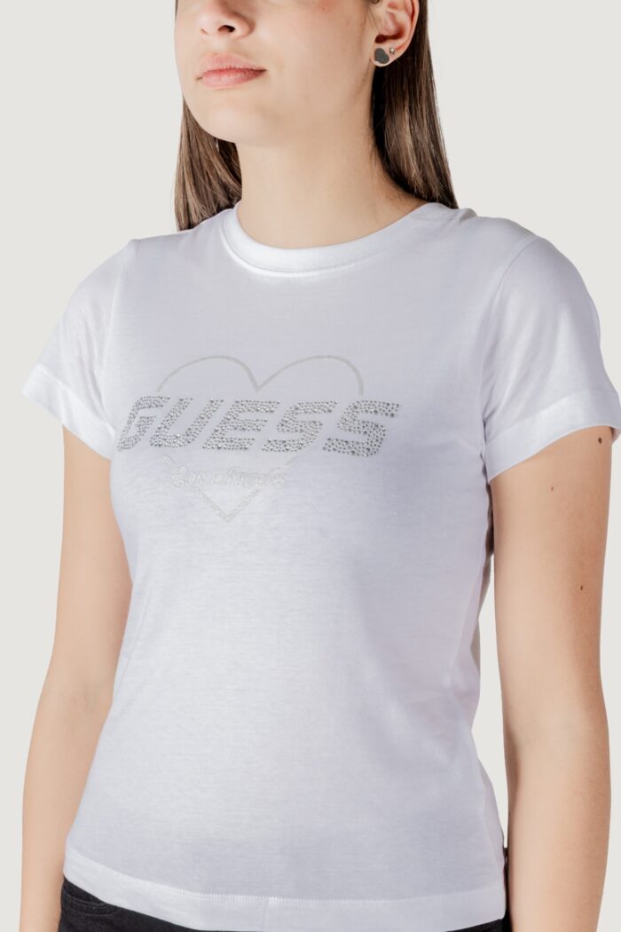T-shirt Guess Active narciso cn Bianco