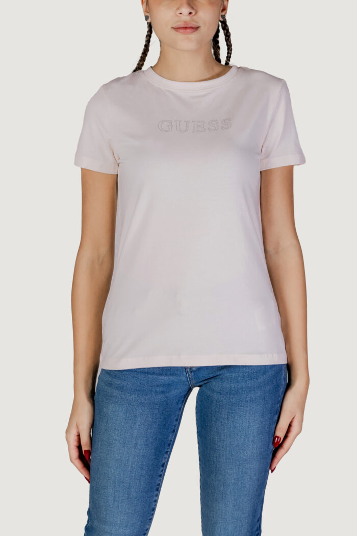T-shirt Guess Active briana ss Rosa Cipria