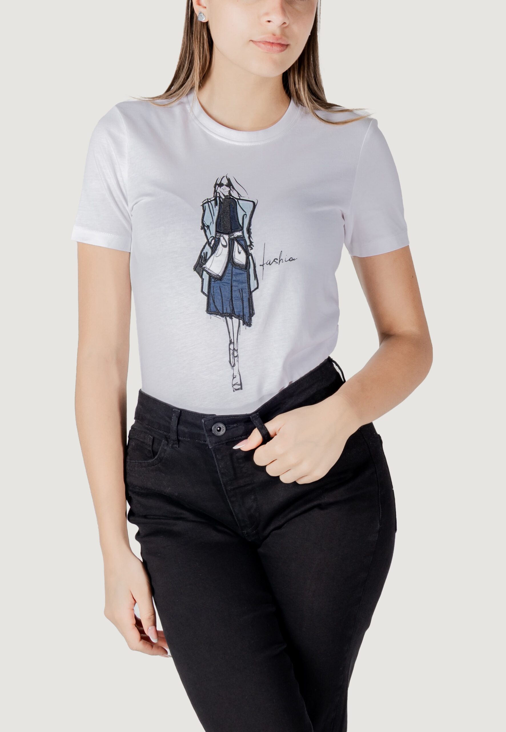 T-shirt Only onlemma life reg s/s lady top box jrs Latte - Foto 1