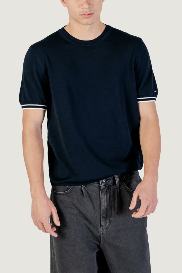 T-shirt Tommy Hilfiger dc tipping stripe t- Blue scuro