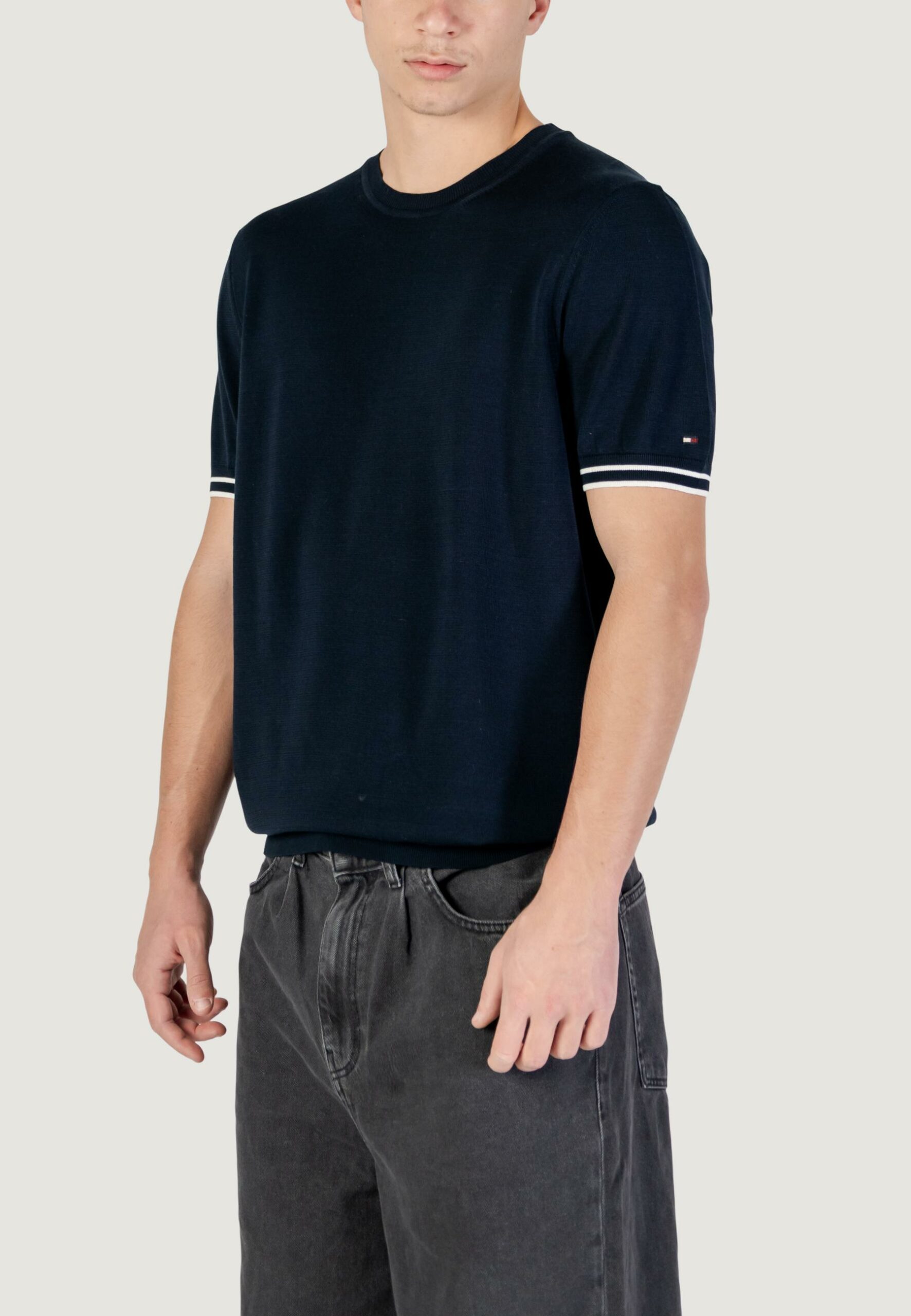 T-shirt Tommy Hilfiger dc tipping stripe t- Blue scuro - Foto 2