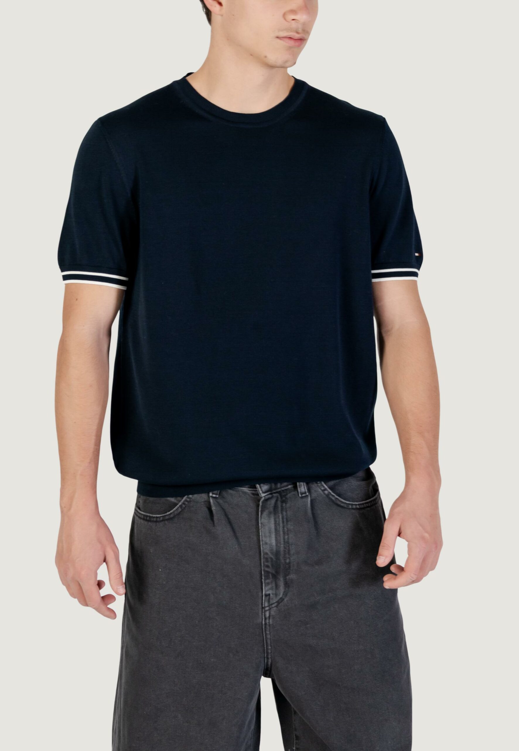 T-shirt Tommy Hilfiger dc tipping stripe t- Blue scuro - Foto 3