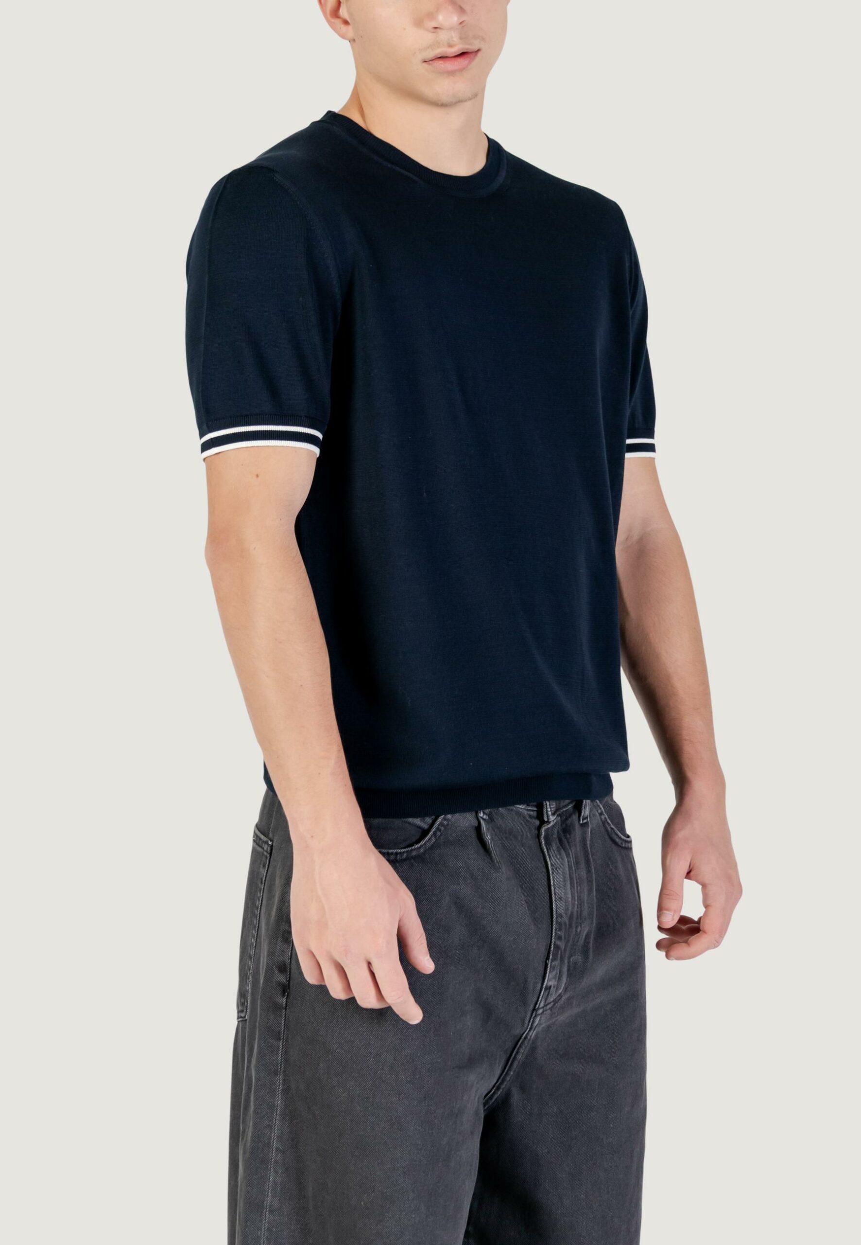 T-shirt Tommy Hilfiger dc tipping stripe t- Blue scuro - Foto 4