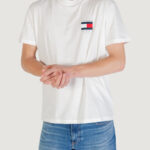 T-shirt Tommy Hilfiger Jeans tjm reg flag graph b Bianco - Foto 1