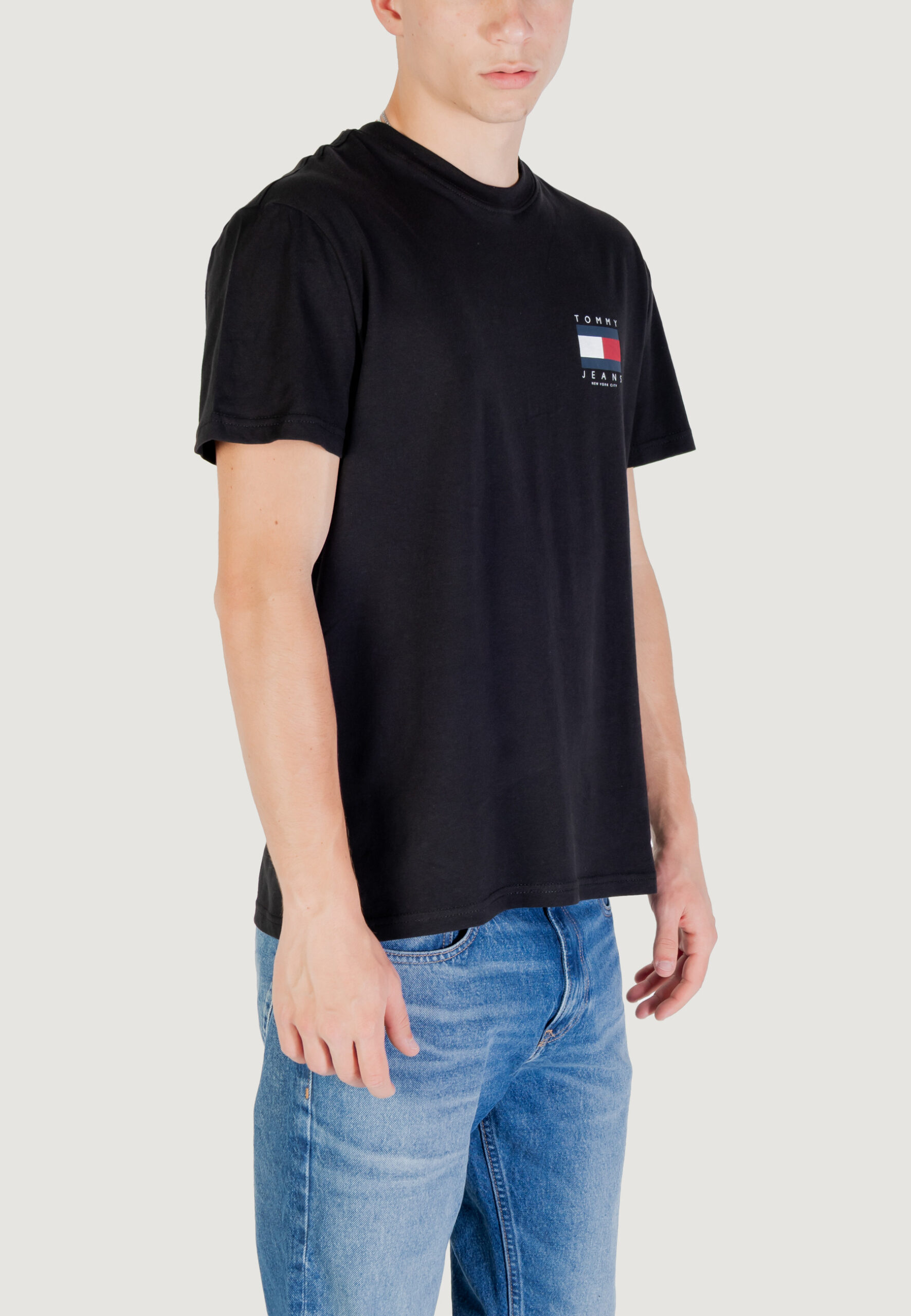 T-shirt Tommy Hilfiger Jeans tjm reg flag graph b Nero - Foto 2