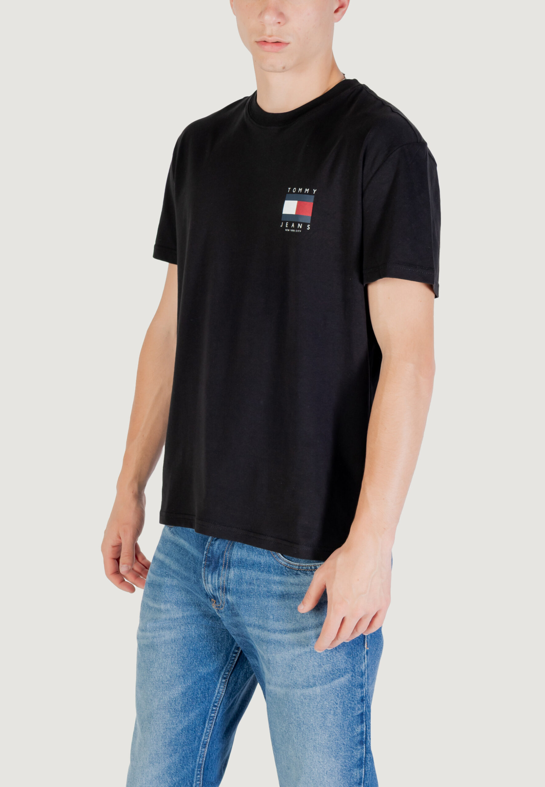 T-shirt Tommy Hilfiger Jeans tjm reg flag graph b Nero - Foto 3