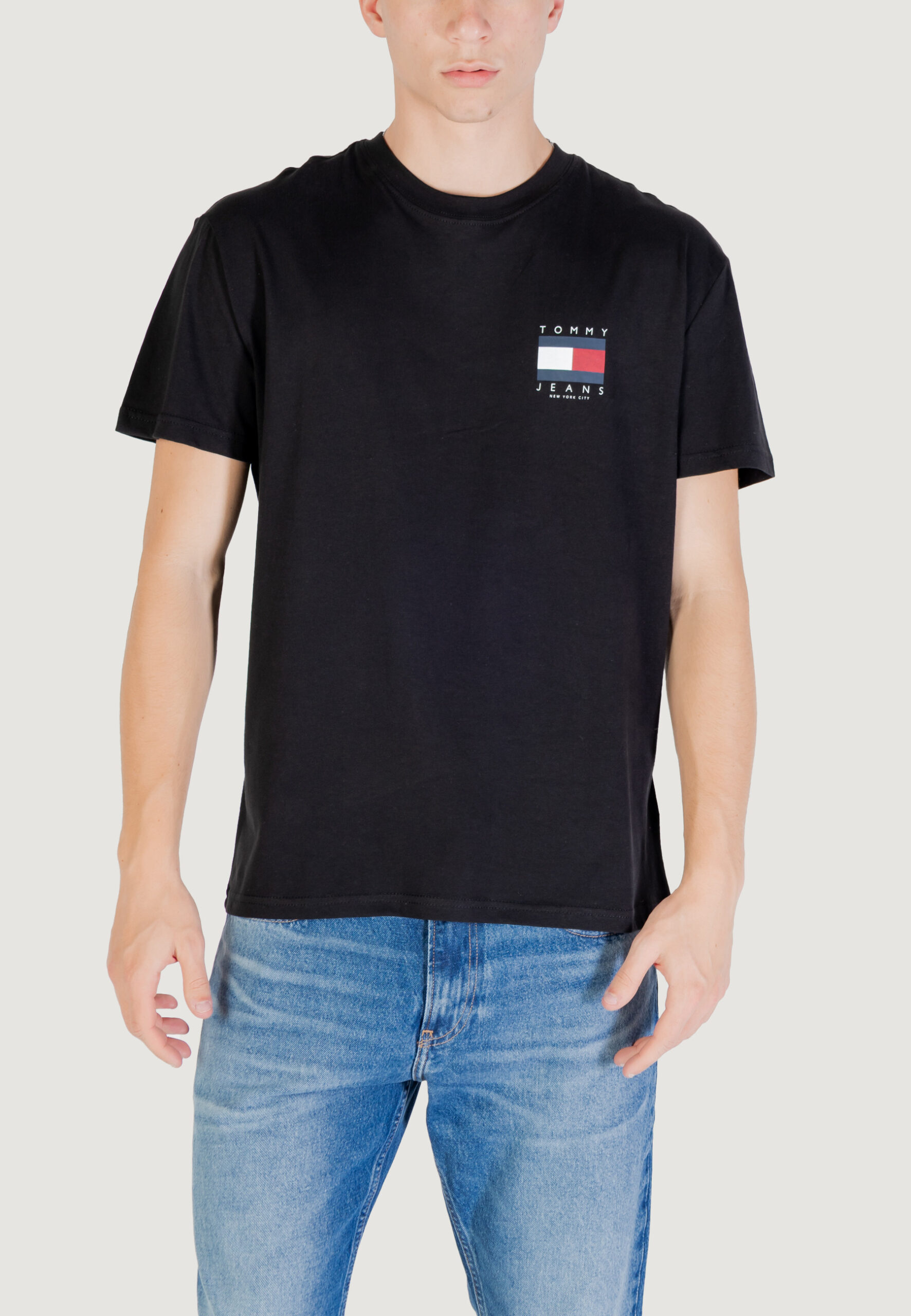 T-shirt Tommy Hilfiger Jeans tjm reg flag graph b Nero - Foto 5