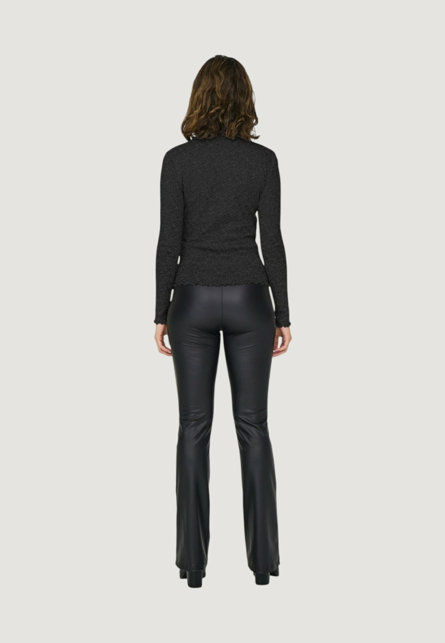 T-shirt manica lunga Only onlemma life ls glitter top jrs noos Nero - Foto 2