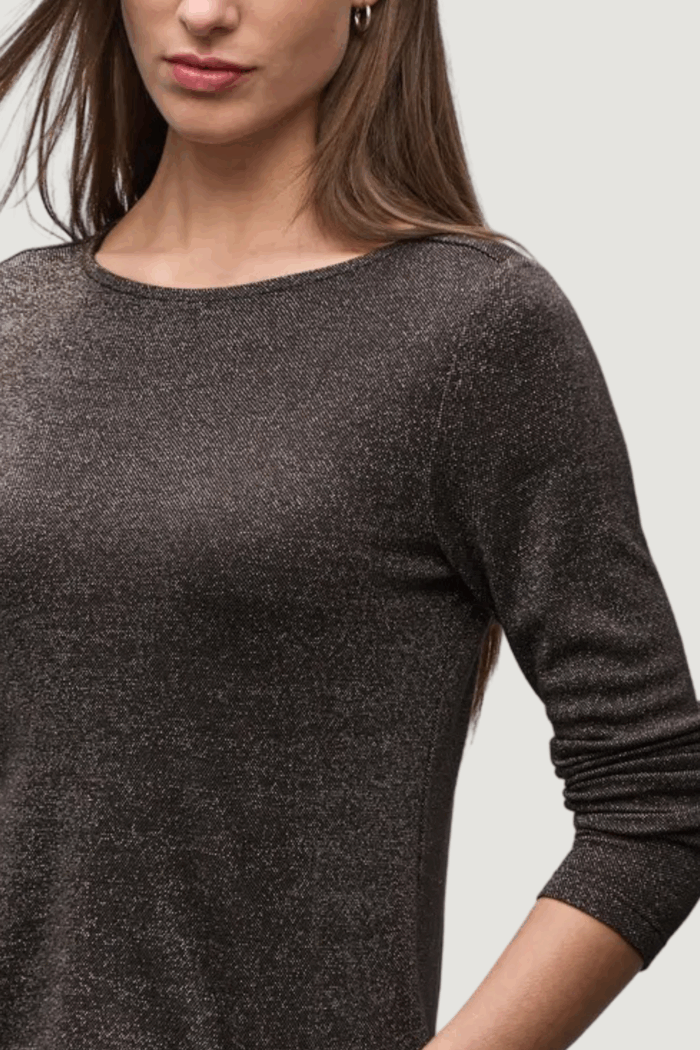 T-shirt manica lunga Street One basic lurex shirt Marrone