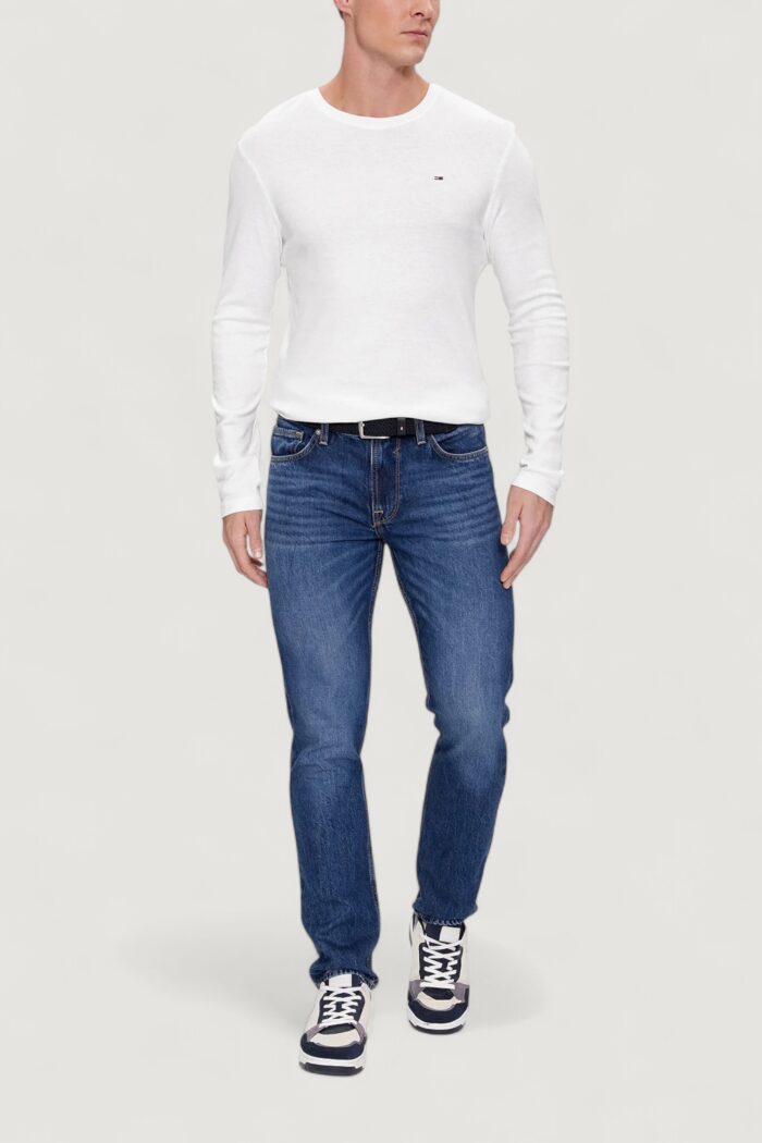 T-shirt manica lunga Tommy Hilfiger Jeans original rib longsleeve tee Bianco