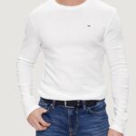 T-shirt manica lunga Tommy Hilfiger Jeans original rib longsleeve tee Bianco - Foto 1