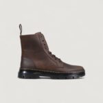 Anfibi Dr. Martens combs leather crazy horse unisex Marrone Scuro - Foto 1