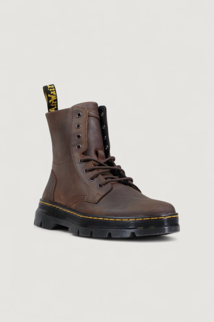 Anfibi Dr. Martens combs leather crazy horse unisex Marrone Scuro