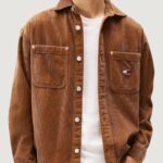 Camicia manica lunga Tommy Hilfiger Jeans tjm rlx washed cord Beige scuro - Foto 1