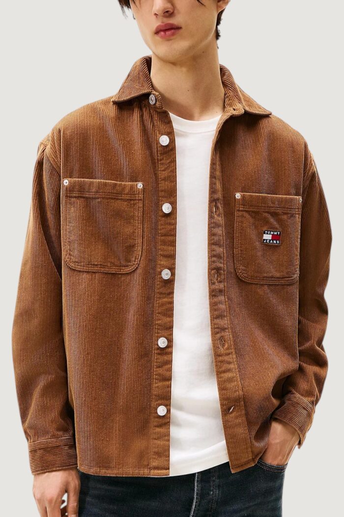 Camicia manica lunga Tommy Hilfiger Jeans tjm rlx washed cord Beige scuro