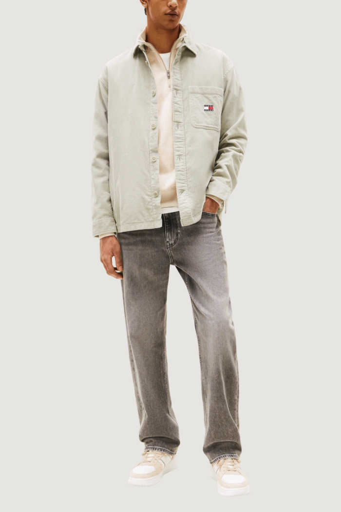 Camicia manica lunga Tommy Hilfiger Jeans tjm brick cord overs Verde