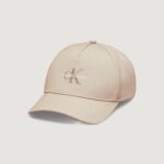 Cappello con visiera Calvin Klein Jeans monologo print cap warm Beige chiaro - Foto 1