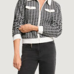 Cardigan Morgan De Toi Nero - Bianco - Foto 1