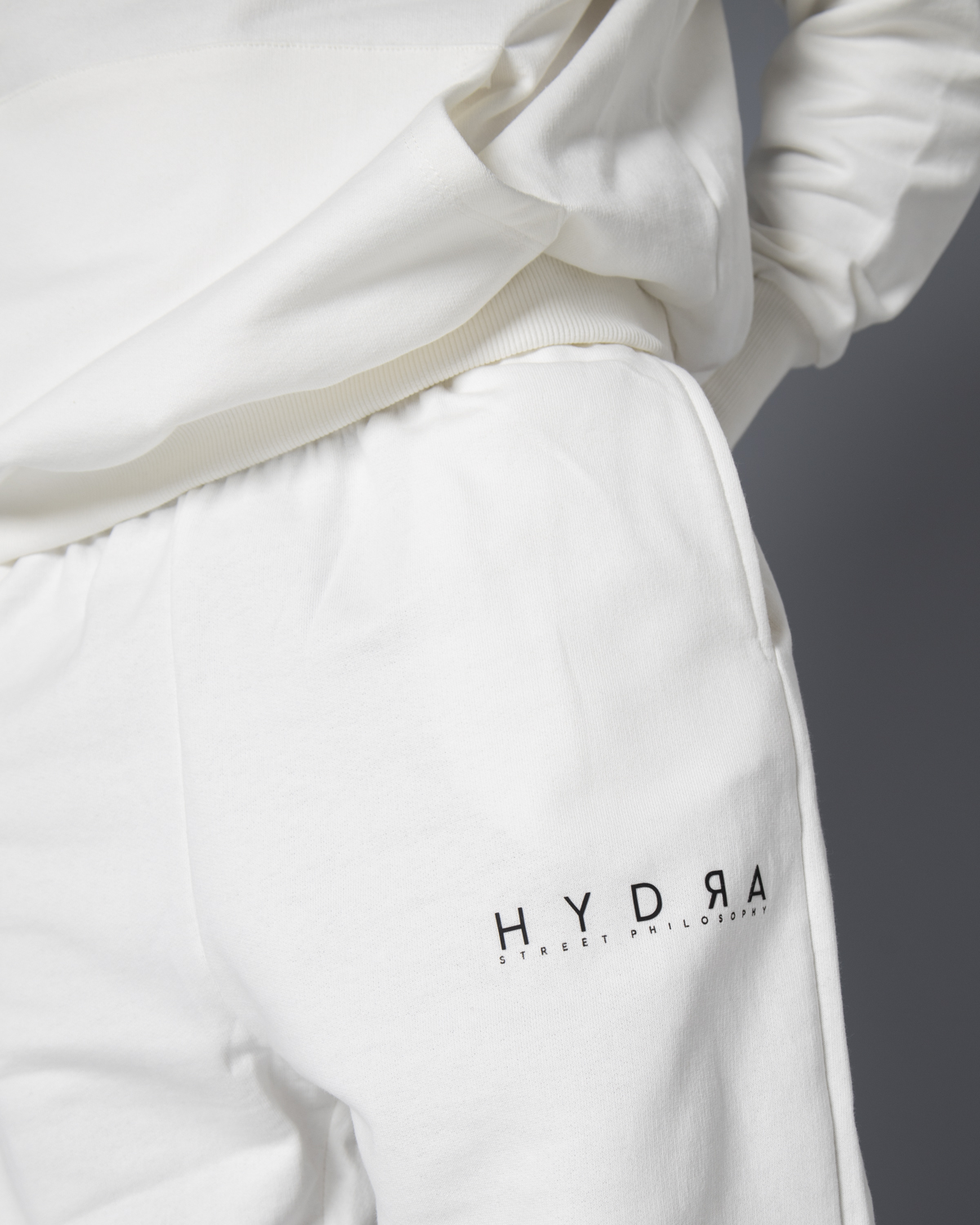 Tuta Hydra Clothing stampa logo Panna - Foto 4