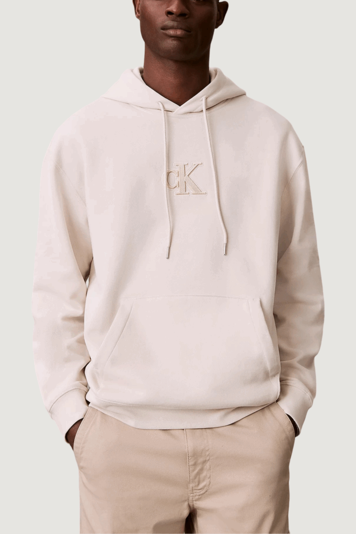 Felpa con cappuccio Calvin Klein Jeans 350gsm fleece gift g Beige chiaro