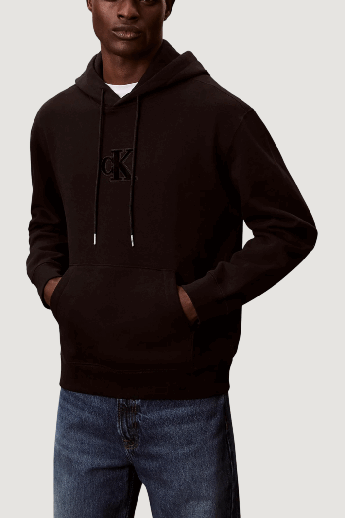 Felpa con cappuccio Calvin Klein Jeans 350gsm fleece gift g Nero